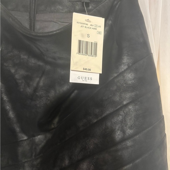 Guess Black Ruched Pencil Mini Skirt - Picture 3 of 6